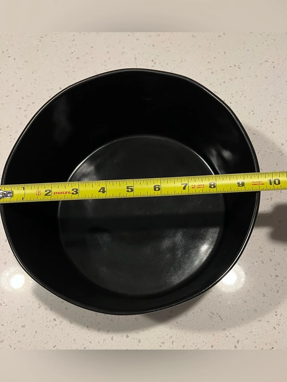 Black Ceramic Serving/Salad Bowl